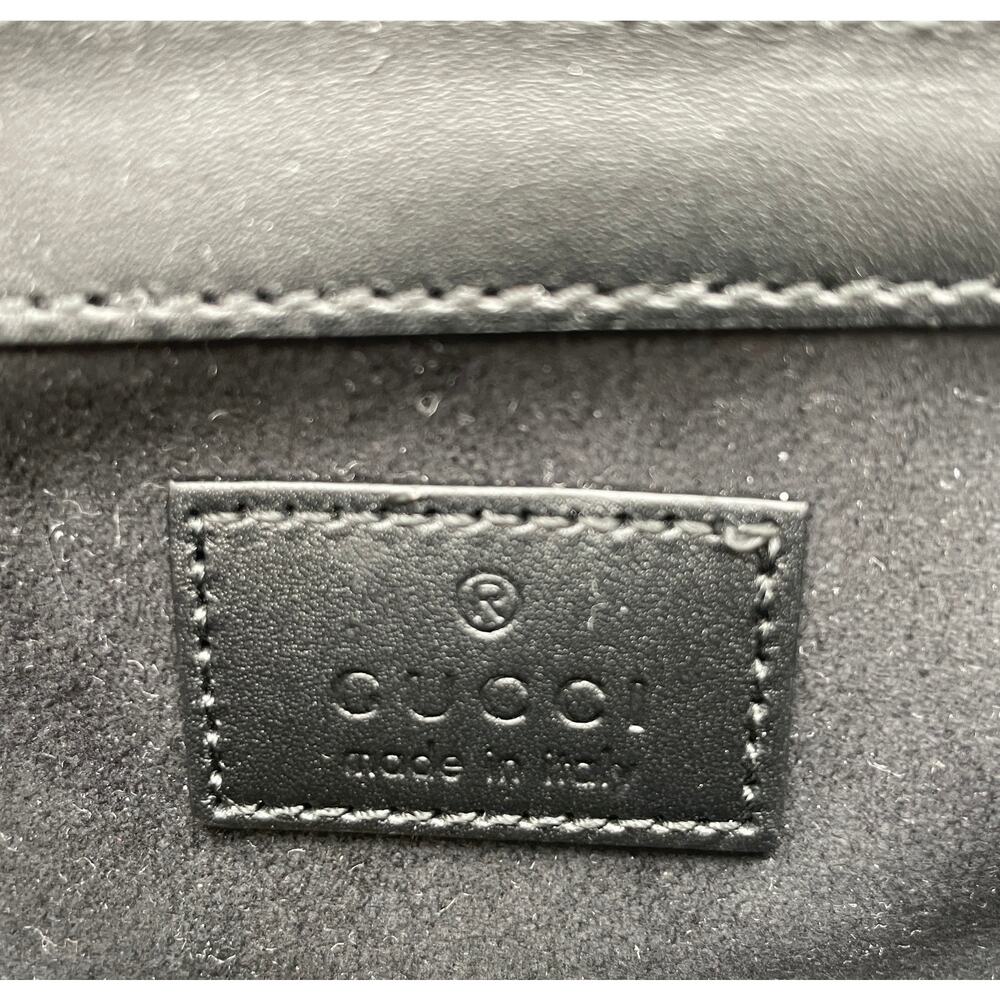 NEW! GUCCI BLACK PATENT LEATHER MARMONT GG CROSSBODY BAG PURSE BOX AUTHENTIC - Picture 12 of 13